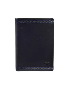Billetera para hombre en Piel Flor Negra Miguel Bellido