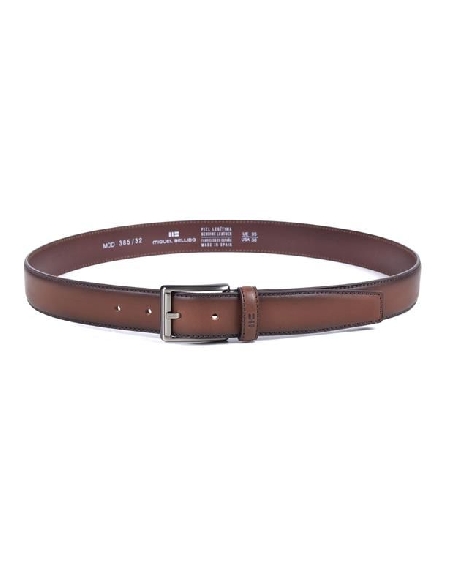 Cinturon de Miguel Bellido Piel Vacuno engrasada Marron