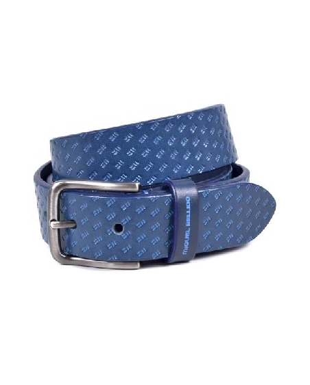 Cinturon de Cuero Miguel Bellido en Azul