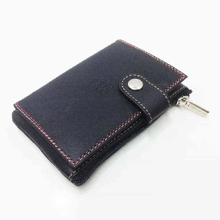 Monedero tarjetero hombre de Piel Titto Bluni Casual en Negro