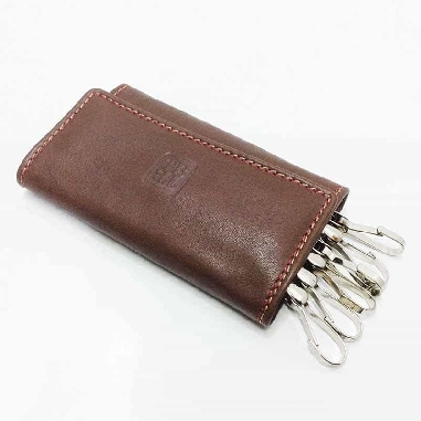 Llavero de Piel Titto Bluni Casual color Brandy