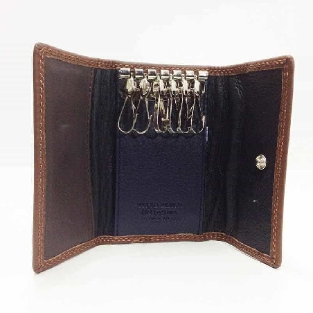 Llavero de Piel Titto Bluni Casual color Brandy