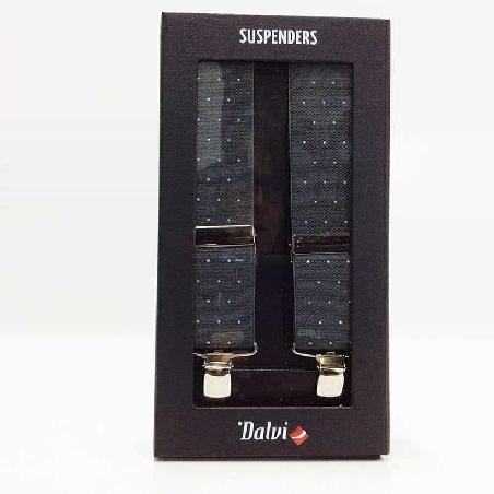 Tirantes hombre originales Grises con puntos 35mm