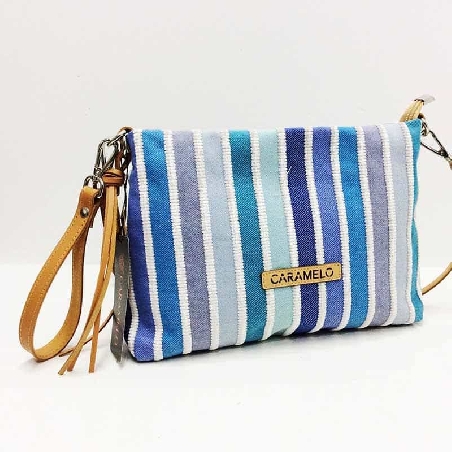 Bolso de mano y bandolera Caramelo Tex Multi-Recitex en Azul