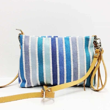 Bolso de mano y bandolera Caramelo Tex Multi-Recitex en Azul