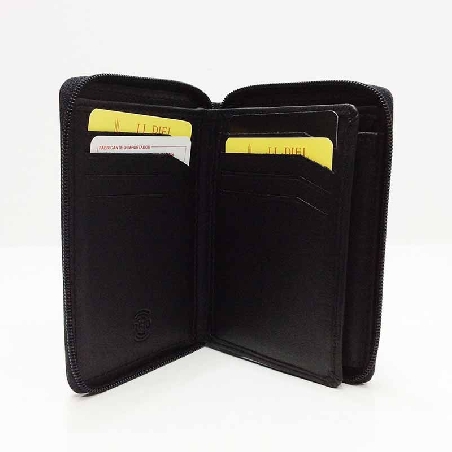 Cartera con monedero de JL Piel Clasic con cierre de Cremallera