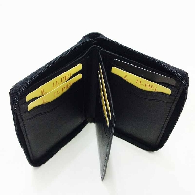 Cartera de JL Piel Clasic con cierre de Cremallera