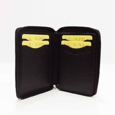 Cartera de JL Piel Clasic con cierre de Cremallera