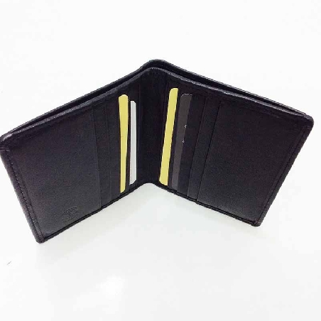 Mini Billetera Plana de JL Piel Clasic Negra