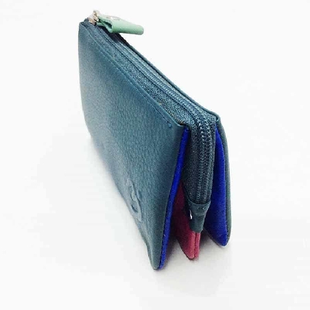 Monedero mujer de Piel Suave Belmonte color Jade