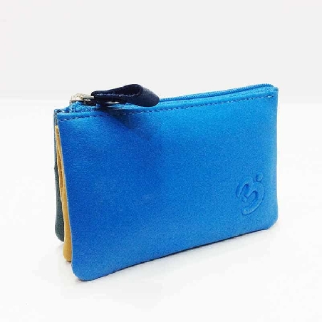 Monedero mujer de Piel Suave Belmonte color Azul