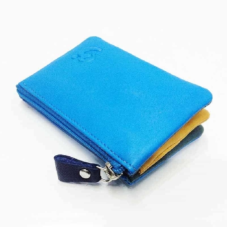 Monedero mujer de Piel Suave Belmonte color Azul