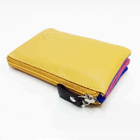Monedero mujer de Piel Suave Belmonte color Mostaza