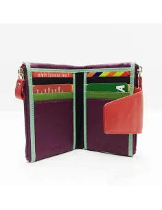 Mini Billetero de Piel Suave Belmonte color Morado 2