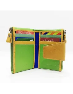 Mini Billetero de Piel Suave Belmonte color Verde 2