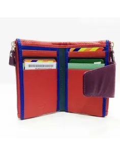 Mini Billetero de Piel Suave Belmonte color Rojo 2