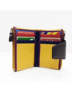 Mini Billetero de Piel Suave Belmonte color Mostaza 2