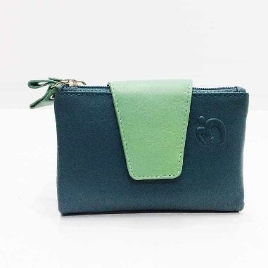 Mini Billetero de Piel Suave Belmonte color Jade