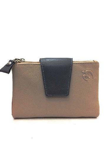 Billetero Belmonte de Piel Suave color Taupe Mediano