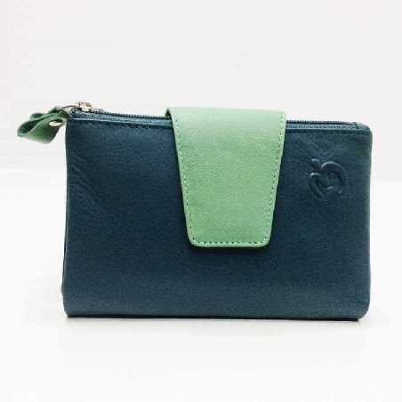 Billetero Belmonte de Piel Suave color Jade Mediano