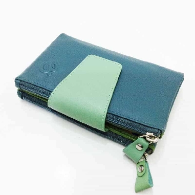 Billetero Belmonte de Piel Suave color Jade Mediano