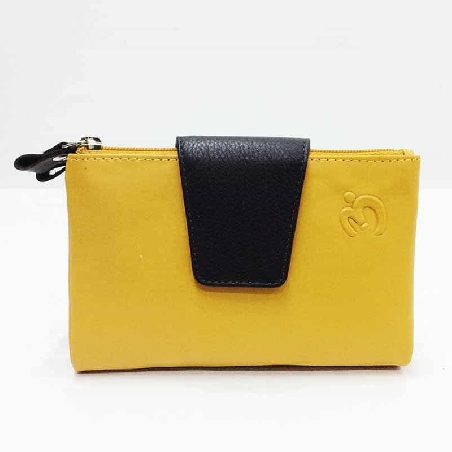 Billetero Belmonte de Piel Suave color Mostaza Mediano