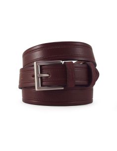 Cinturon de hombre en Piel vaquetilla en color Cuero