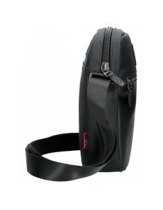 Bandolera grande para hombre, color negro. Porta tablet 10.2