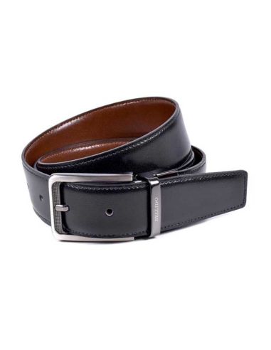 Cinturon reversible para hombre Negro con Cuero Bellido