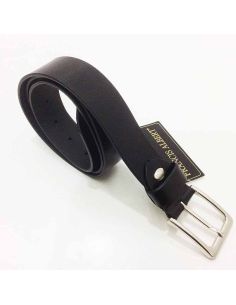 Cinturon de cuero Artesanal color Negro de 35mm