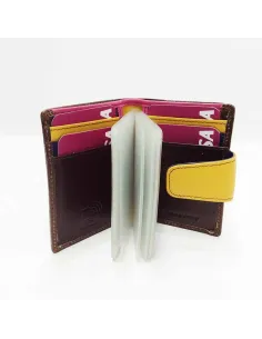 Tarjetero billetero de piel suave Belmonte color Marron 2