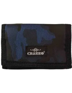 Cartera Juvenil de Nylon camuflaje Azul de Charro