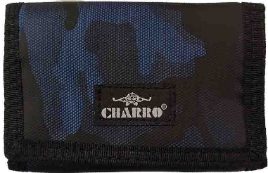 Cartera Juvenil de Nylon camuflaje Azul de Charro