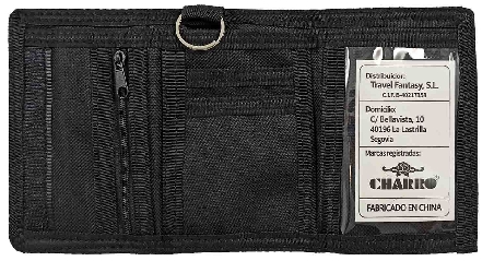 Cartera Juvenil de Nylon camuflaje Azul de Charro
