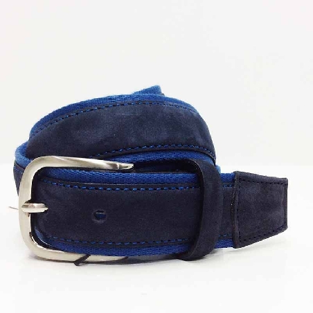 Cinturon de Lona combinado con Piel Samy en Jeans