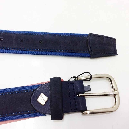 Cinturon de Lona combinado con Piel Samy en Jeans