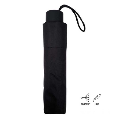 Paraguas plegable Negro liso
