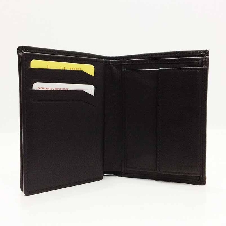 Cartera con Monedero hombre de JL Piel Classic Negra