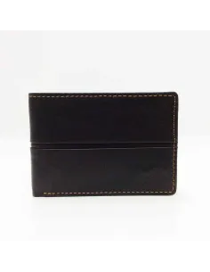 Mini billetero tarjetero de Piel JL Tolous americana en Marron