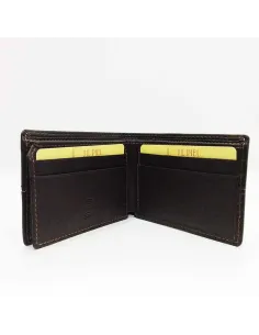 Mini billetero tarjetero de Piel JL Tolous americana en Marron 2
