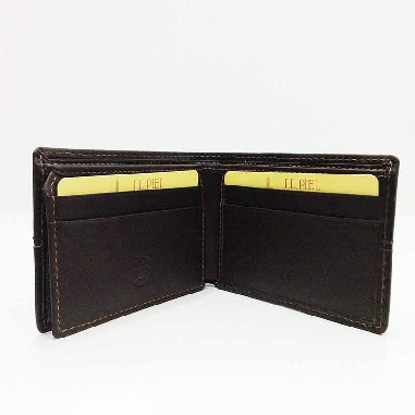Mini billetero tarjetero de Piel JL Tolous americana en Marron