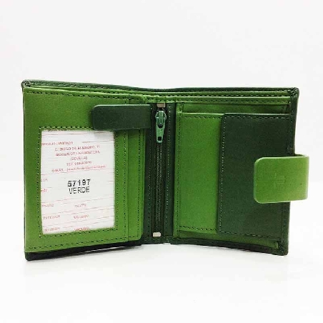Monedero billetero pequeño para Mujer de JL Piel en Verde New