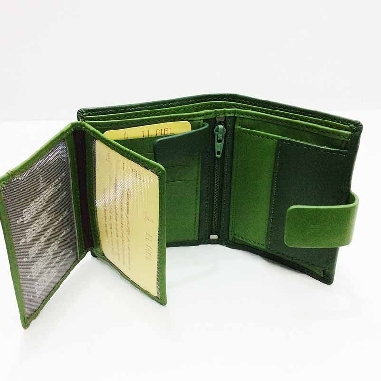 Monedero billetero pequeño para Mujer de JL Piel en Verde New