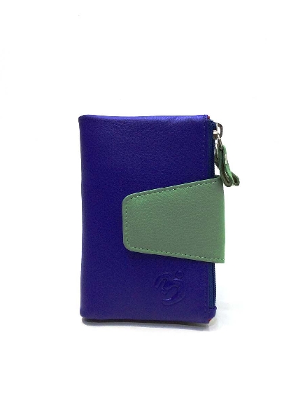 Mini Billetero de Piel Suave Belmonte color New Morado