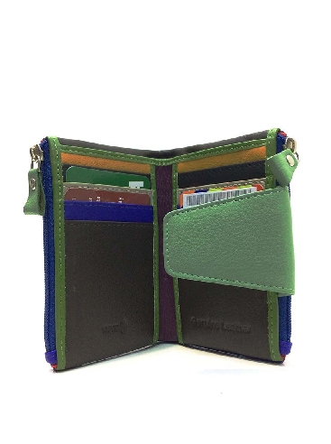 Mini Billetero de Piel Suave Belmonte color New Morado