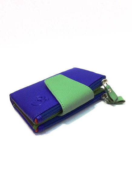 Mini Billetero de Piel Suave Belmonte color New Morado