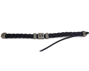 Pulsera Trenzada del FC Barcelona Negra