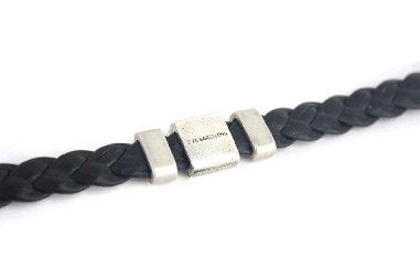 Pulsera Trenzada del FC Barcelona Negra