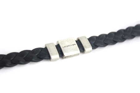 Pulsera Trenzada del FC Barcelona Negra