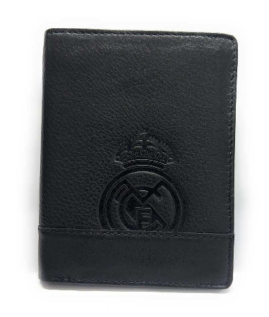 Billetero tarjetero del Real Madrid Estadio en Piel Negro